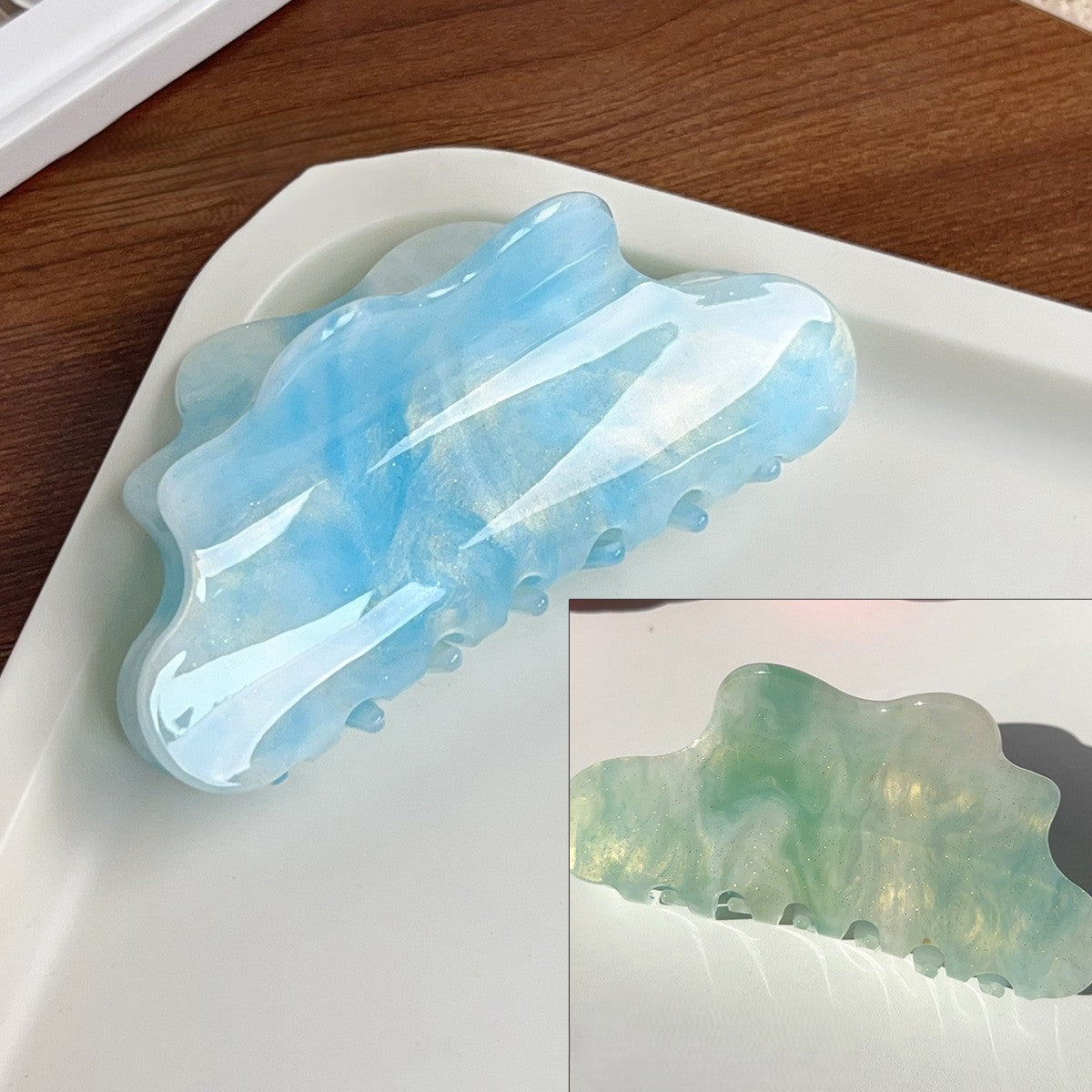 Cloud Shape Color Changing Claw Clip - Sky_Blue