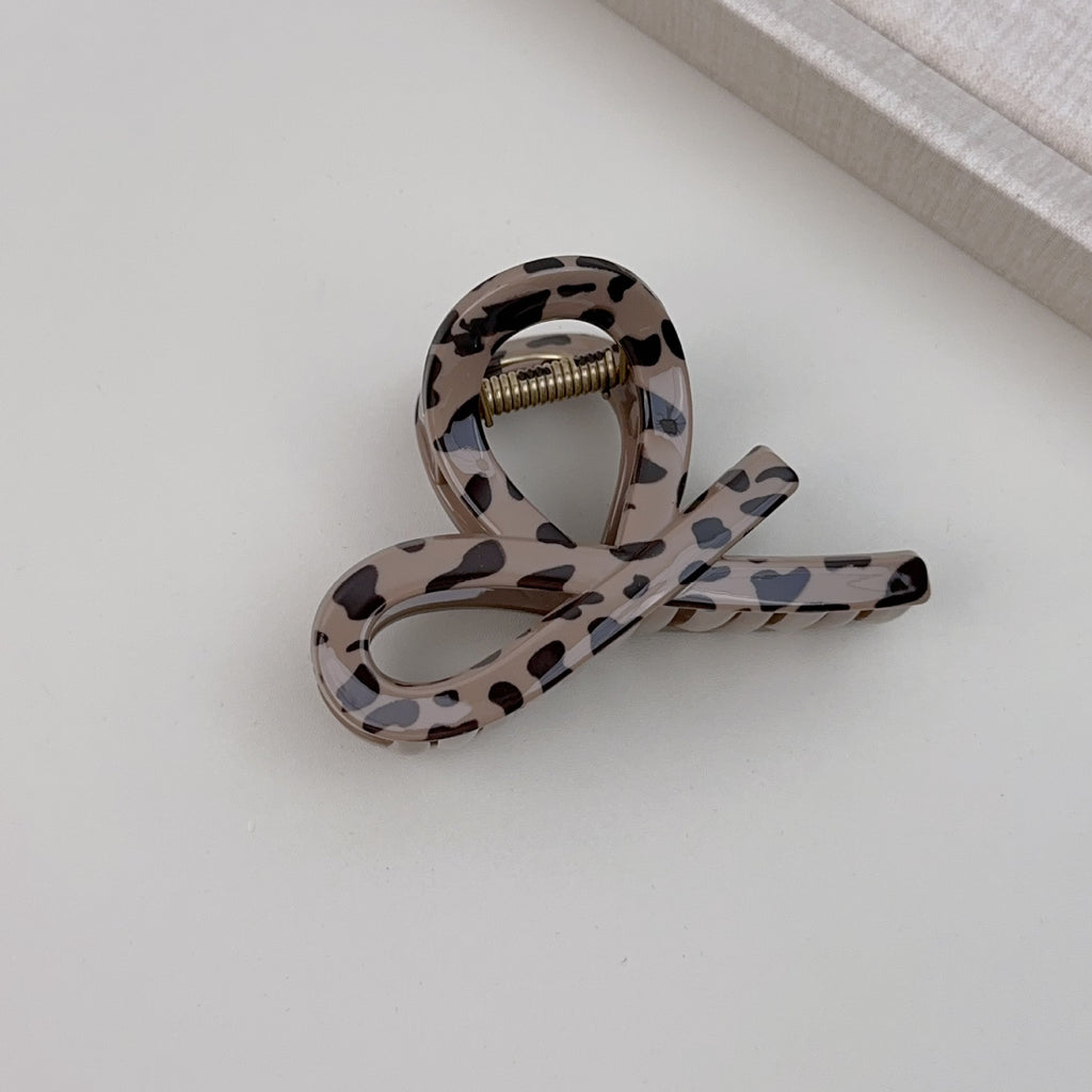 Leopard Print Bow Knot Claw Clip - NO01