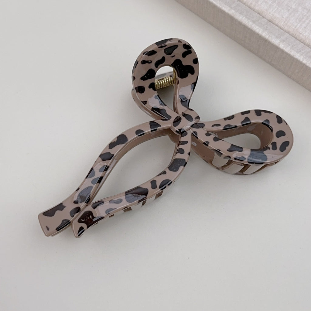 Leopard Print Bow Knot Claw Clip - NO03