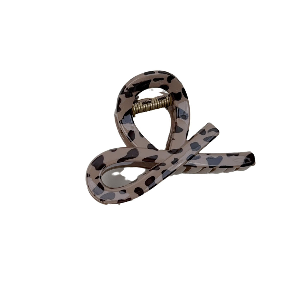 Leopard Print Bow Knot Claw Clip