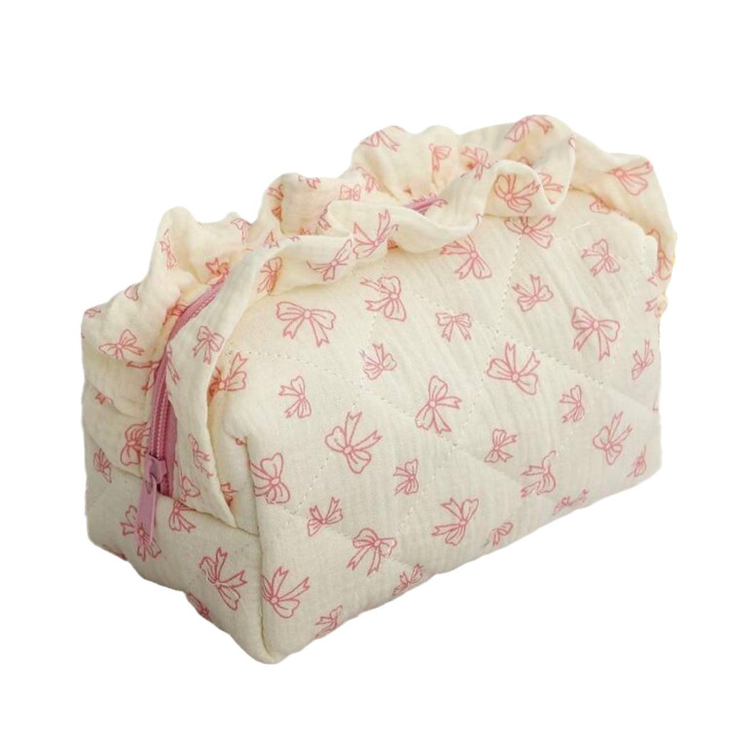 Quilted Cosmetic Pouch in Fruit and Floral Prints - RBow