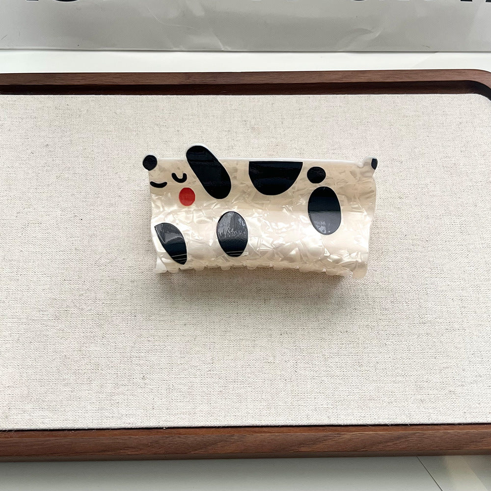 Hand Painted Animal Acetate Claw Clip - Color_04