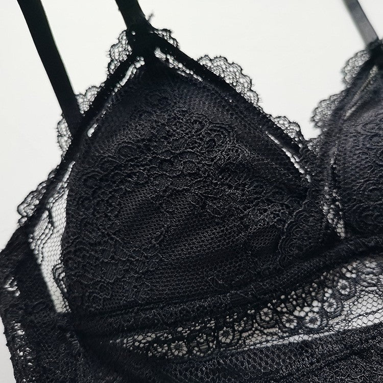 Lace Convertible Strap Wireless Triangle Bralette