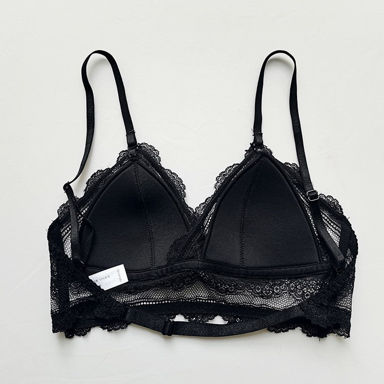 Lace Convertible Strap Wireless Triangle Bralette