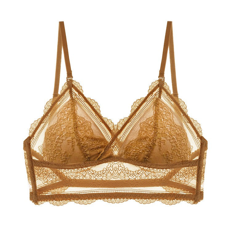 Lace Convertible Strap Wireless Triangle Bralette