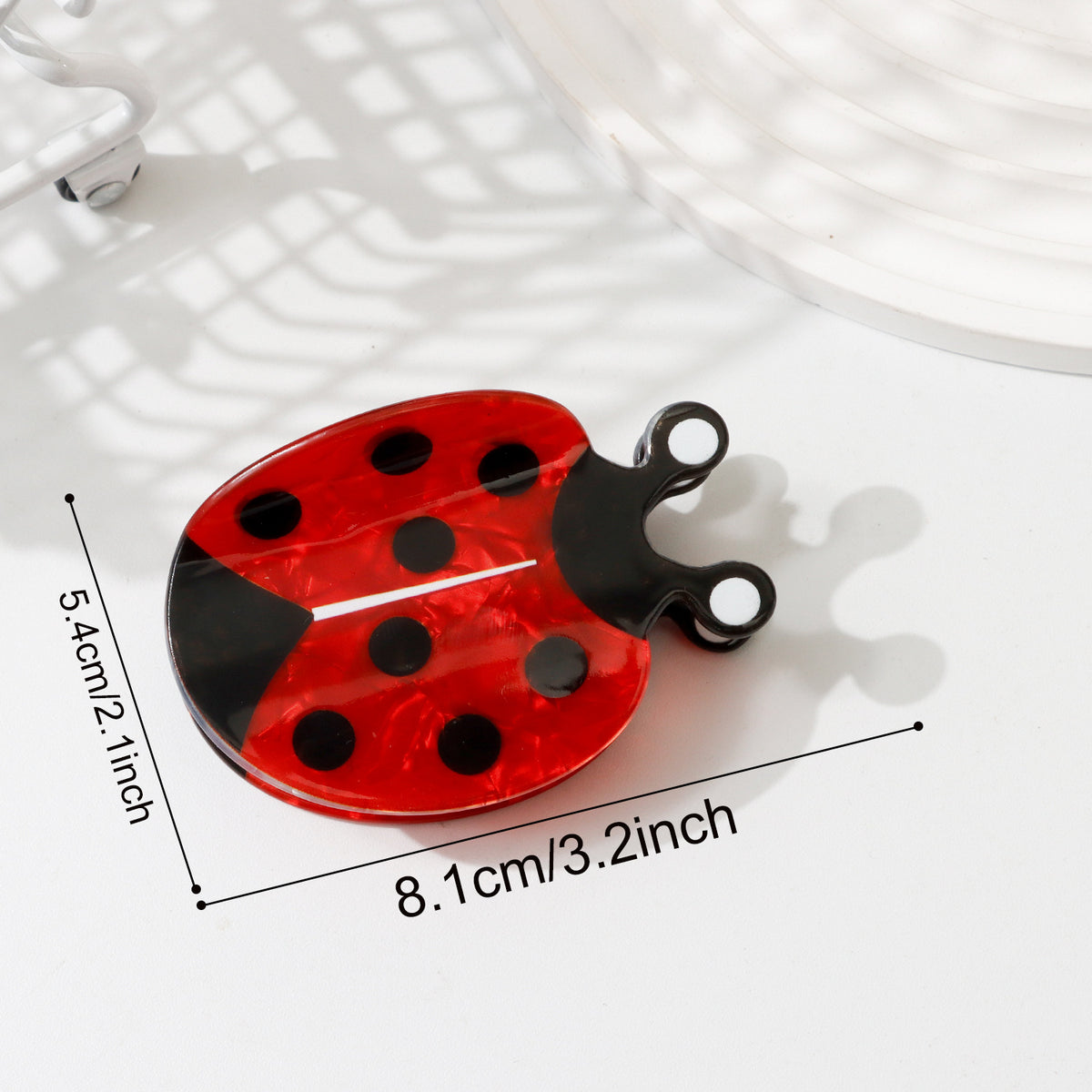 Critter Shaped Claw Clips for Thick Hair - Ladybug