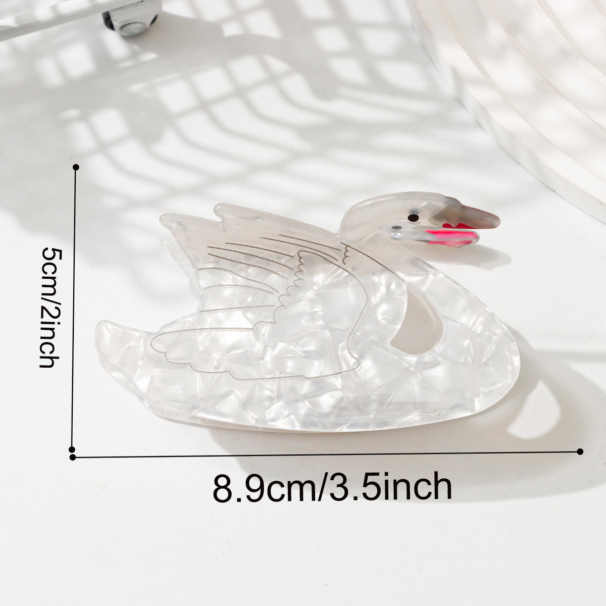 Critter Shaped Claw Clips for Thick Hair - Swan