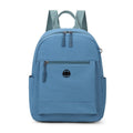 Lightweight Water-Resistant Nylon Backpack - Blue