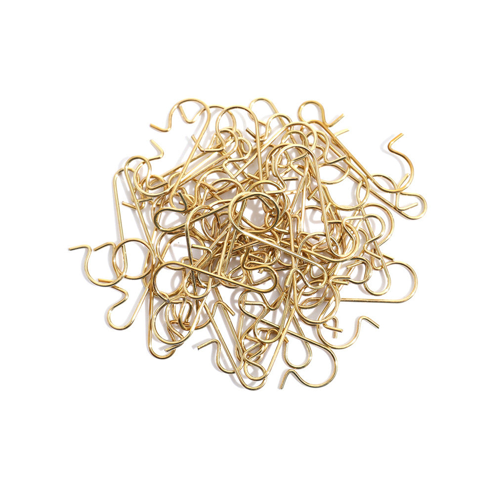 S-Shaped Ornament Hooks for Christmas Tree Baubles - gold