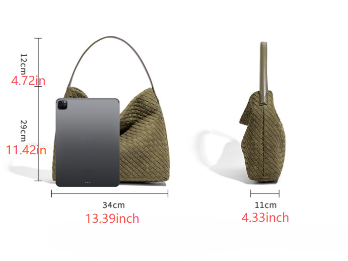 Woven Slouchy Hobo Shoulder Bag