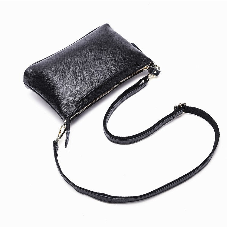 Pebbled Leather Tassel Crossbody Bag
