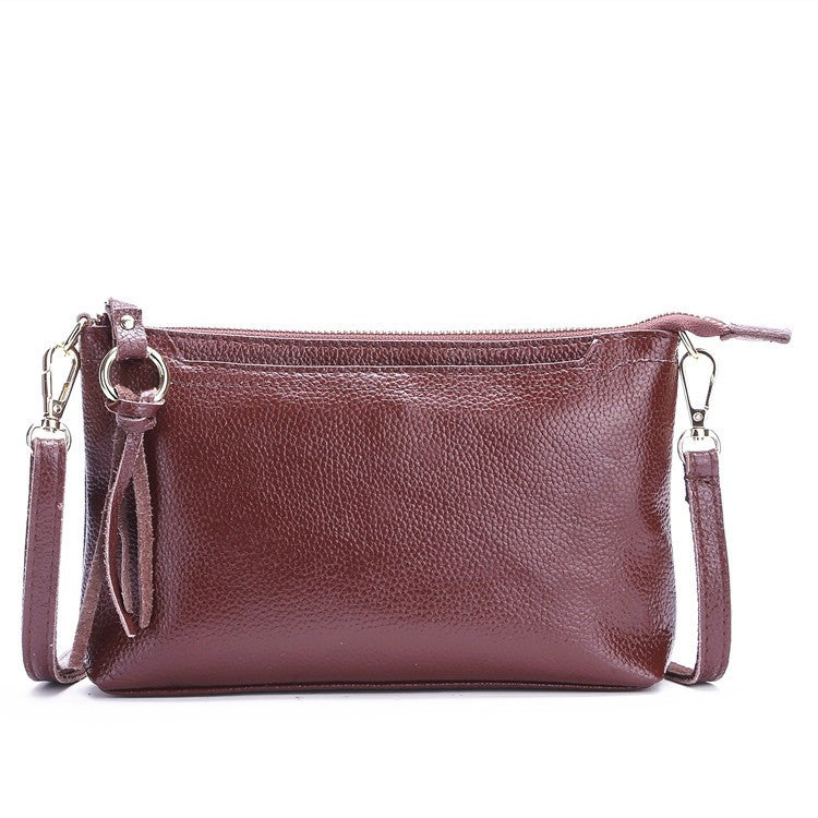 Pebbled Leather Tassel Crossbody Bag