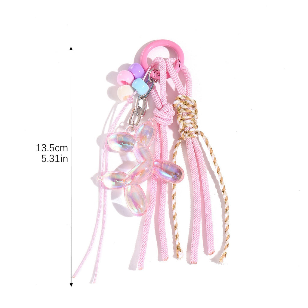 Y2K Beaded Tassel Bag Charm Keychain - Color_01