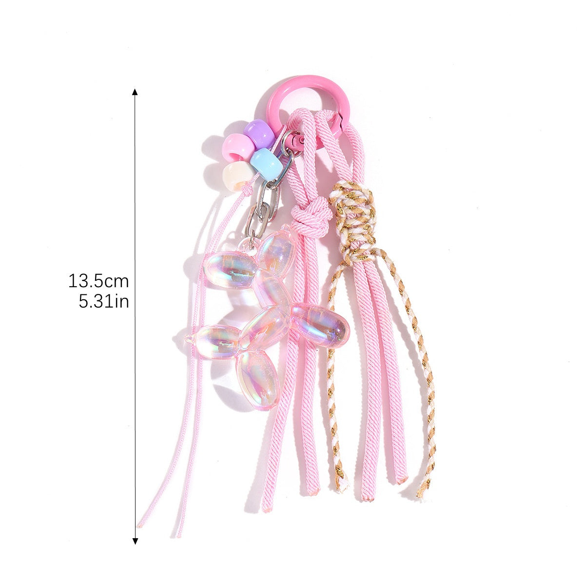 Y2K Beaded Tassel Bag Charm Keychain - Color_01