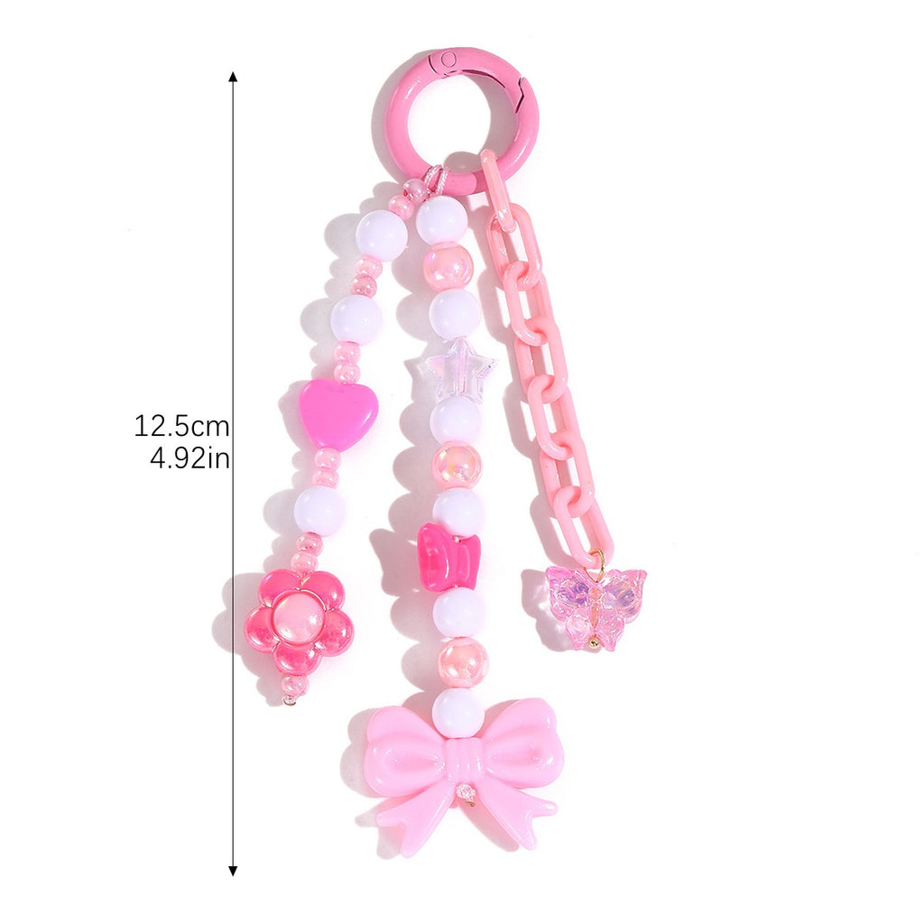 Y2K Beaded Tassel Bag Charm Keychain - Color_06