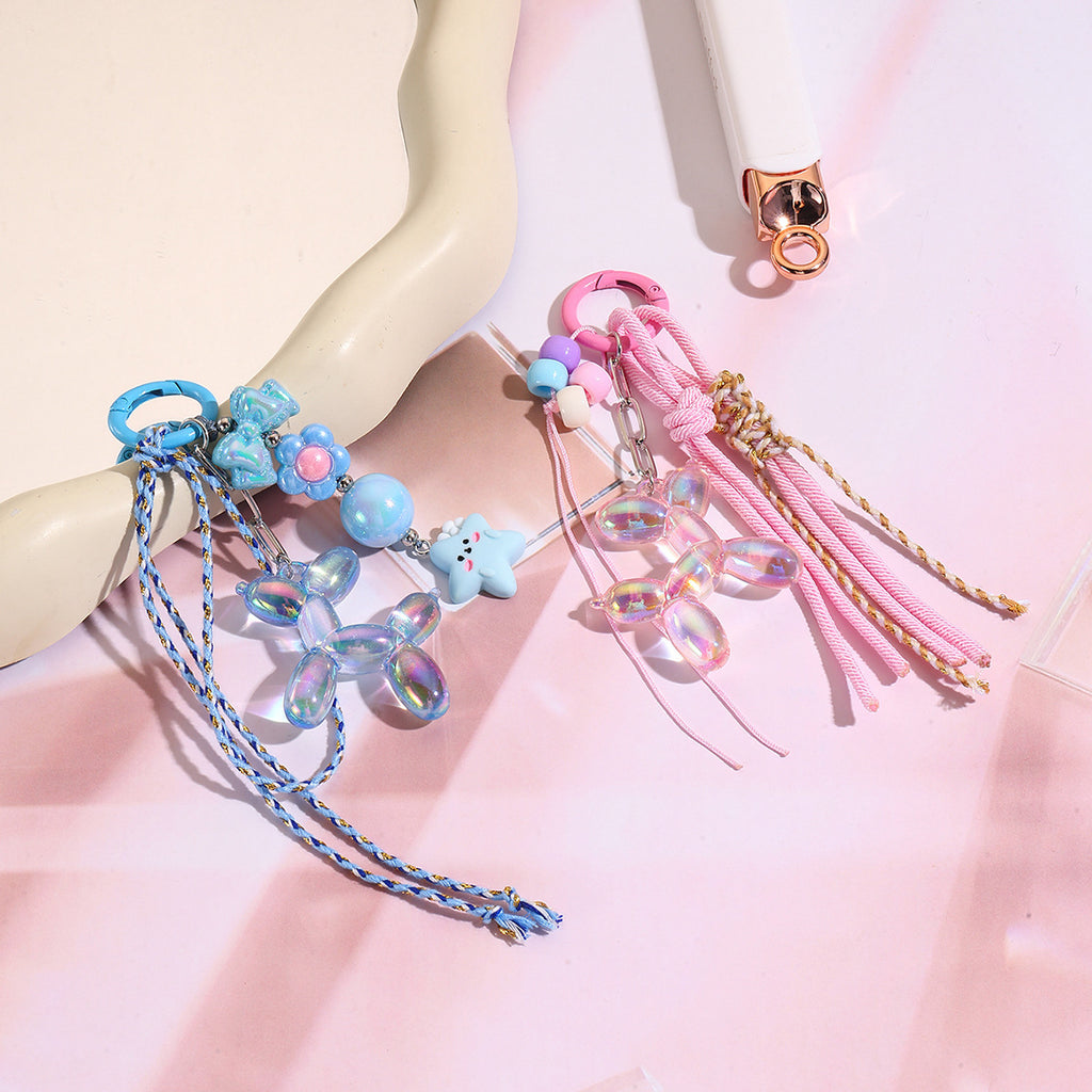 Y2K Beaded Tassel Bag Charm Keychain - view 2