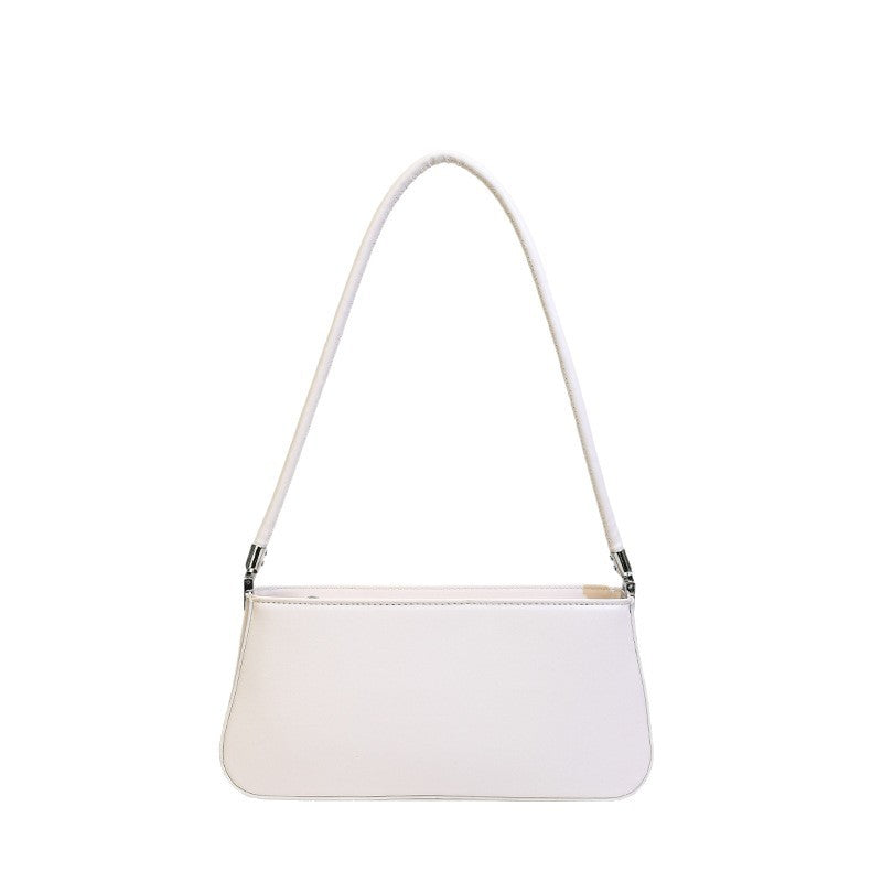 Minimalist Faux Leather Baguette Shoulder Bag