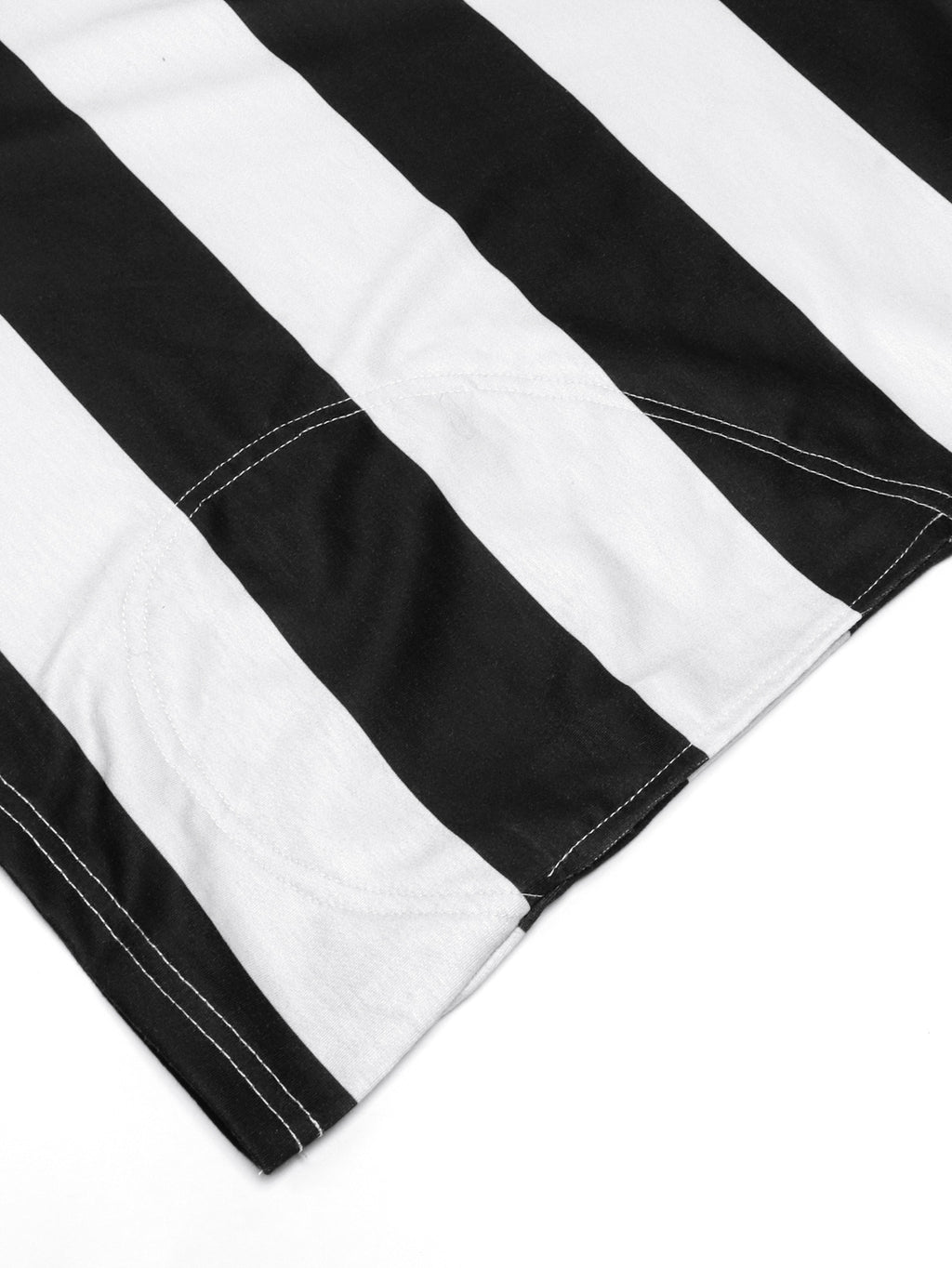 Rugby Stripe Half Zip Sweatshirt With Stand Collar - Black - 7