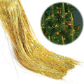 Shimmering Tinsel Icicle Strands for Christmas Trees - gold