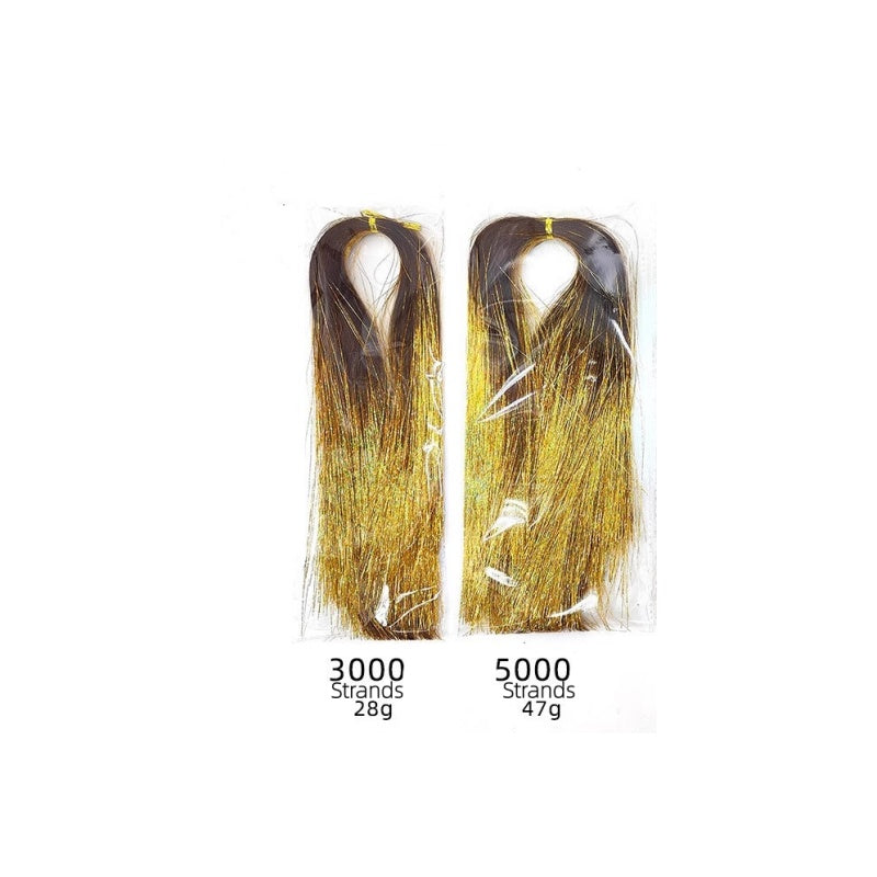 Shimmering Tinsel Icicle Strands for Christmas Trees - gold - 2