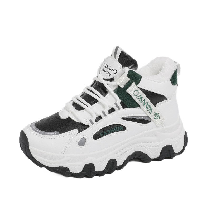 Fleece Lined High Top Chunky Sneakers