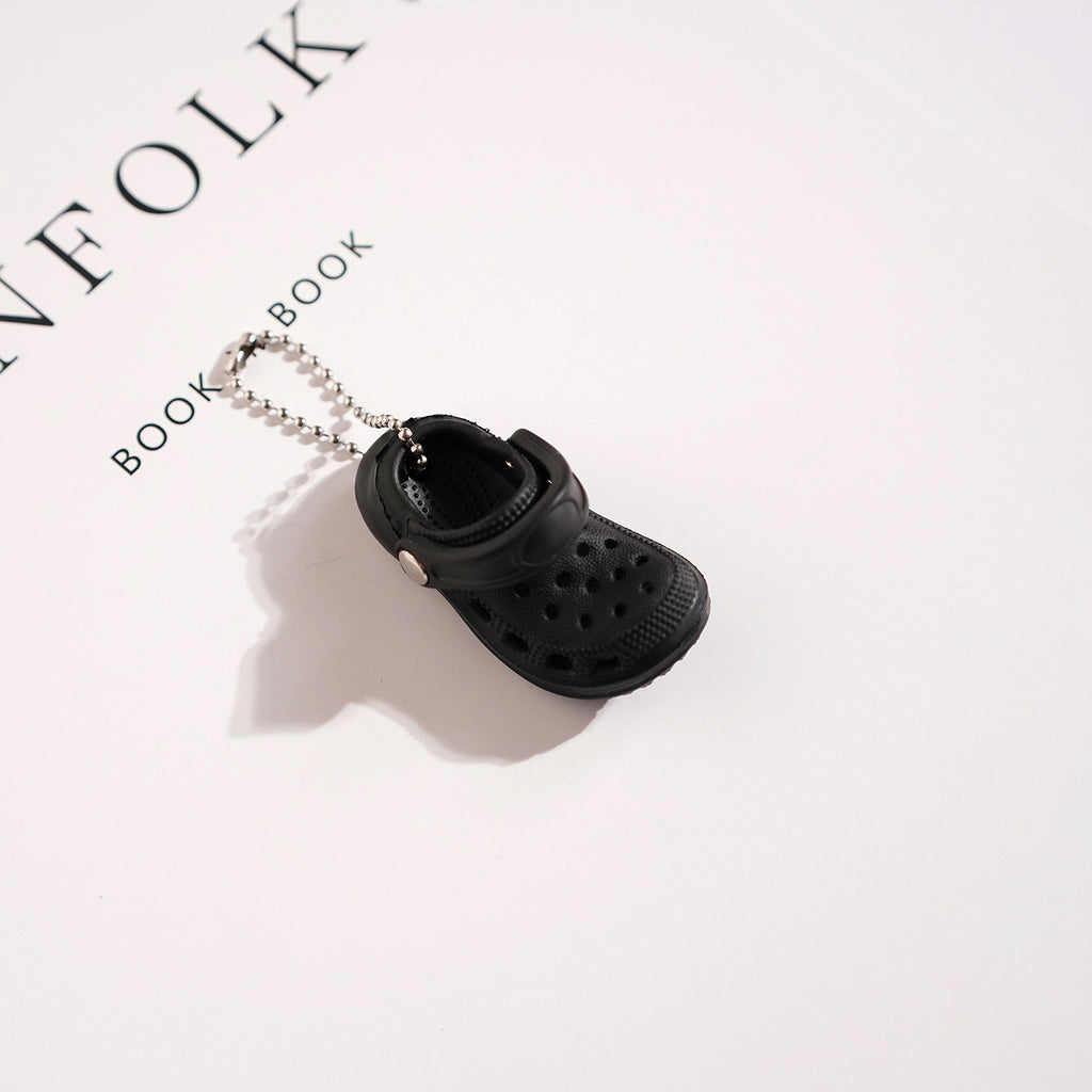 Mini Clog Shoe Charm Keychain - Black