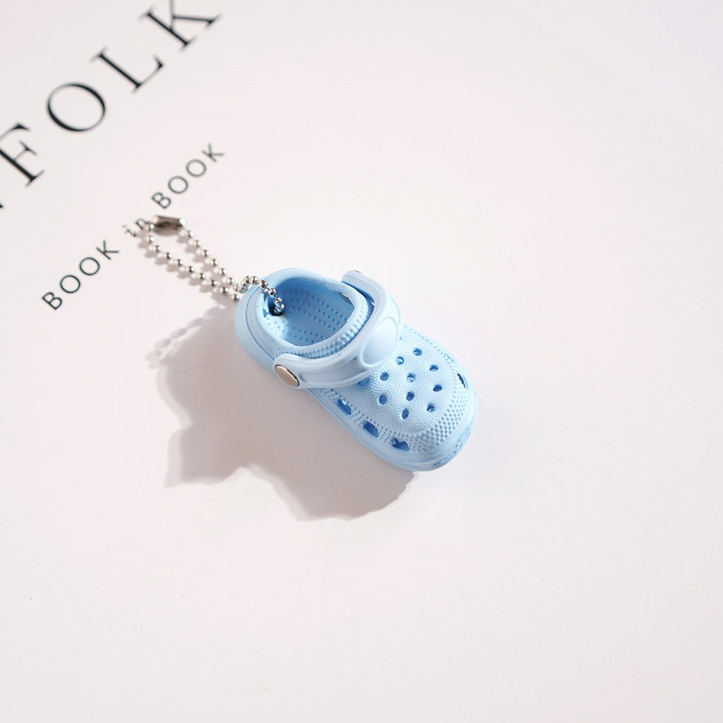 Mini Clog Shoe Charm Keychain - Blue