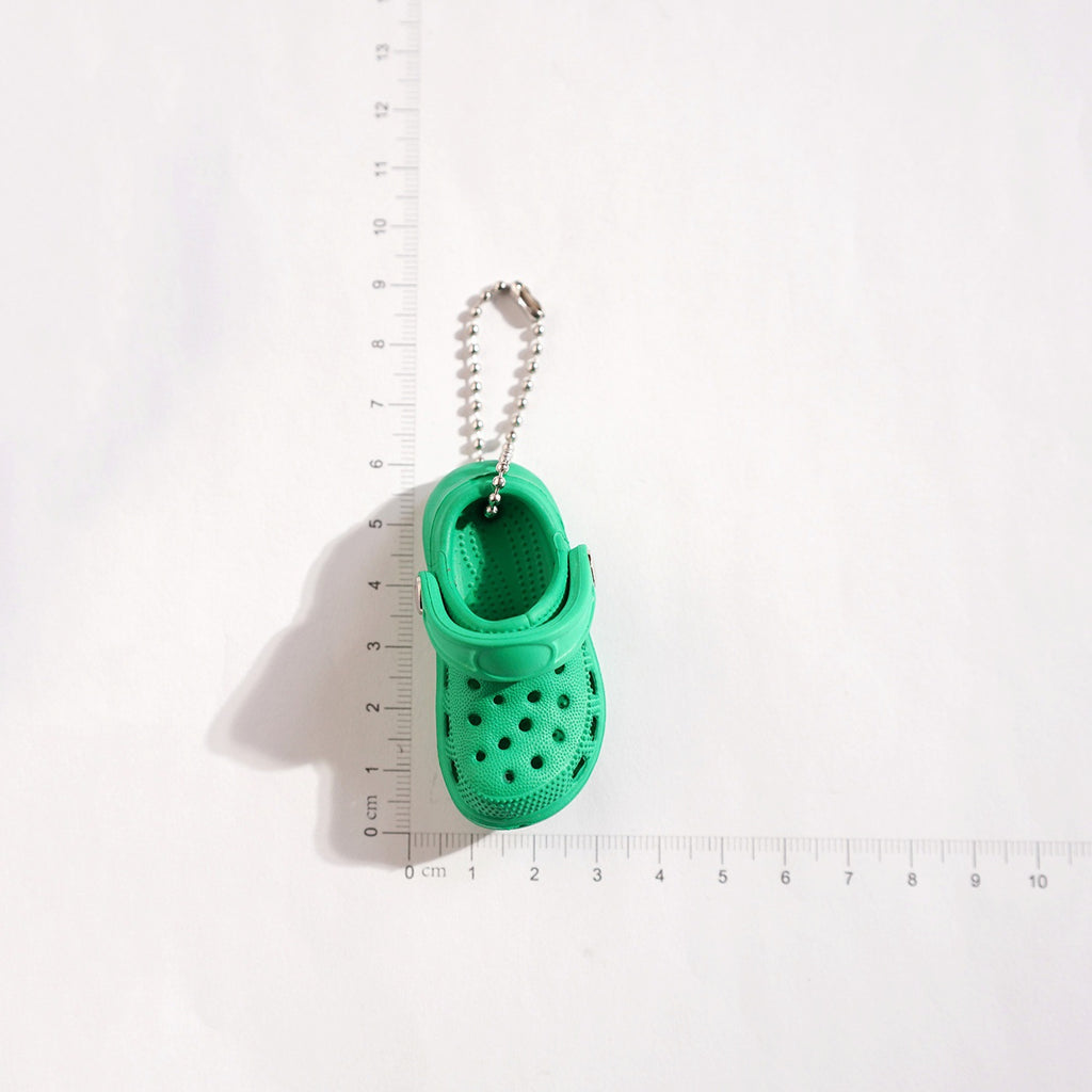 Mini Clog Shoe Charm Keychain - Green