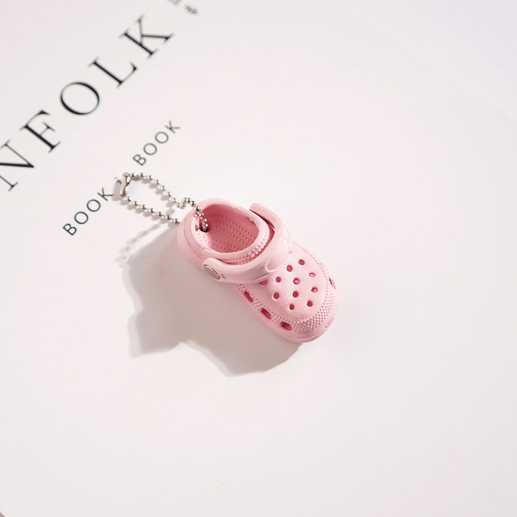 Mini Clog Shoe Charm Keychain - Pink