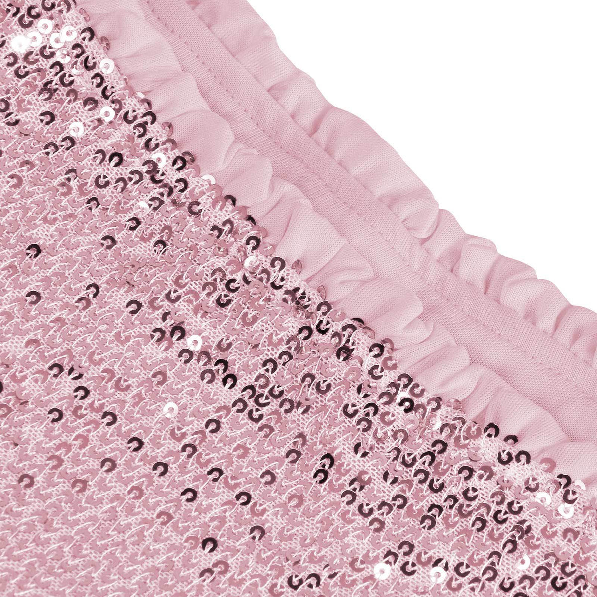 Ruffled Party Mini Skirt In All Over Sequins - Pink - 1