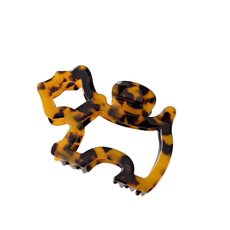 Puppy Silhouette Cutout Hair Claw Clip
