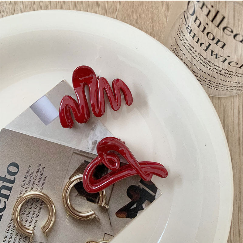 Mini Glossy Bow And Heart Claw Clips - view 5