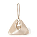 Triangle Pouch Wristlet Clutch Bag - Champagne