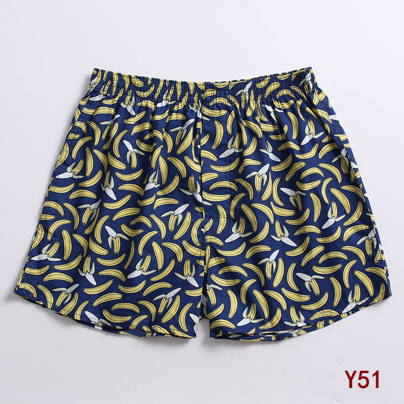 Fruit Print Cotton Boxer Shorts - Y51Banana