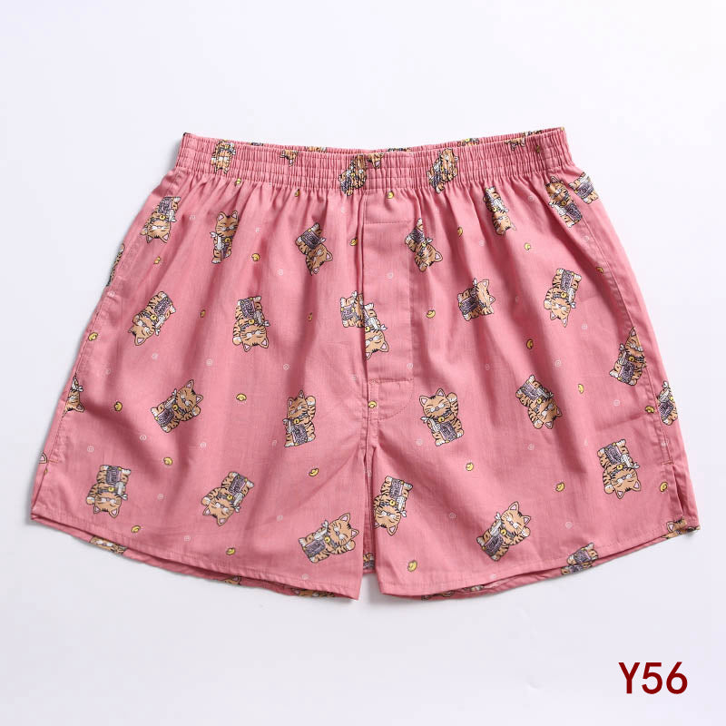 Fruit Print Cotton Boxer Shorts - Y56Pink
