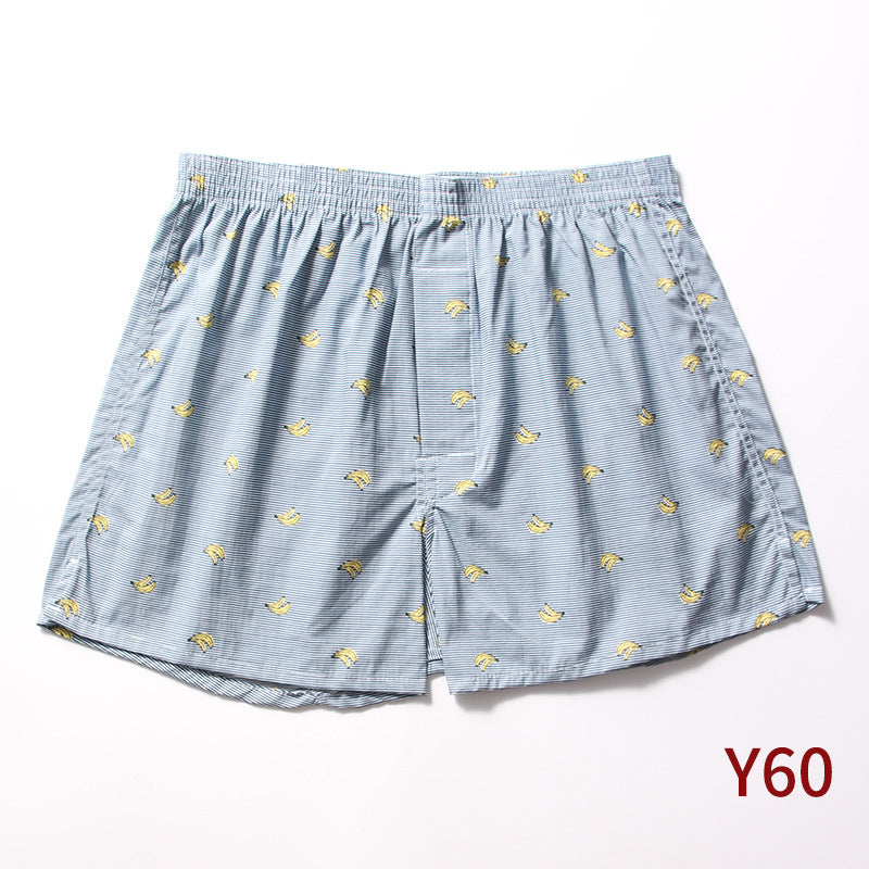 Fruit Print Cotton Boxer Shorts - Y60Banana