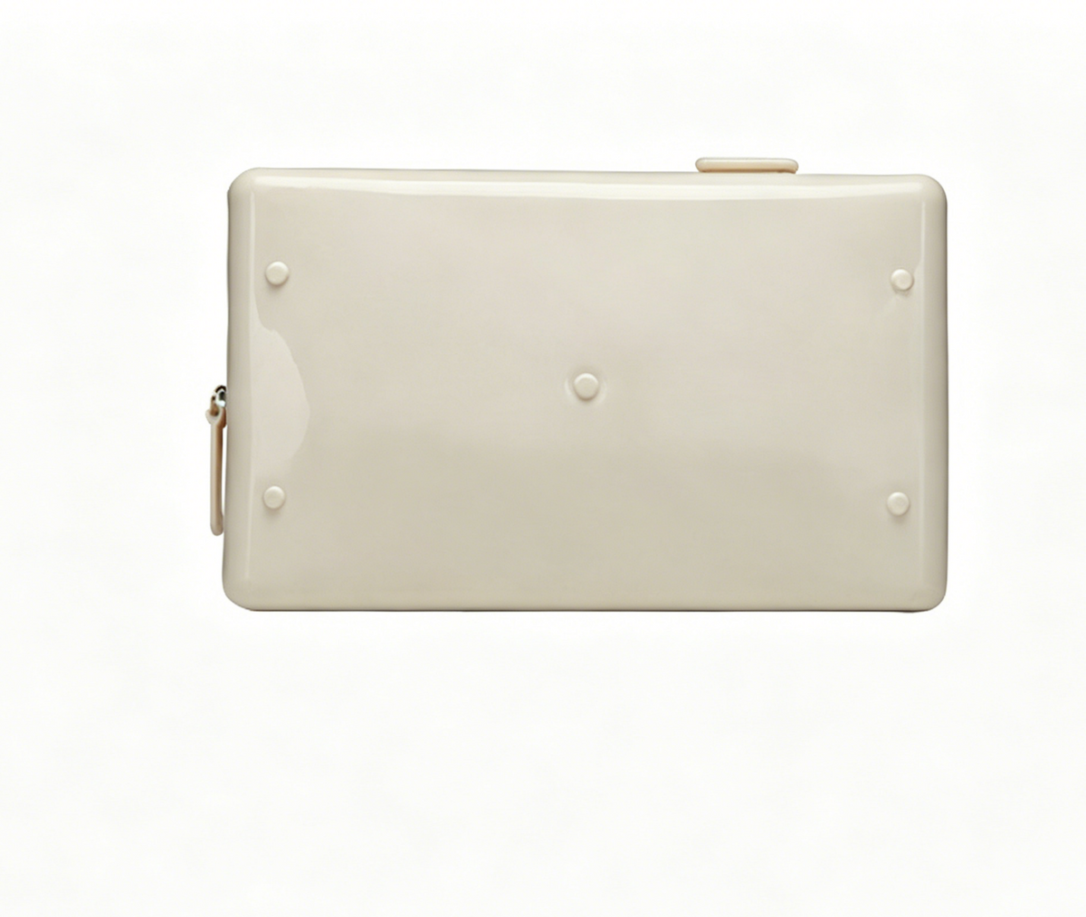 Glossy Jelly Top Handle Boston Bag - Offwhite - 2