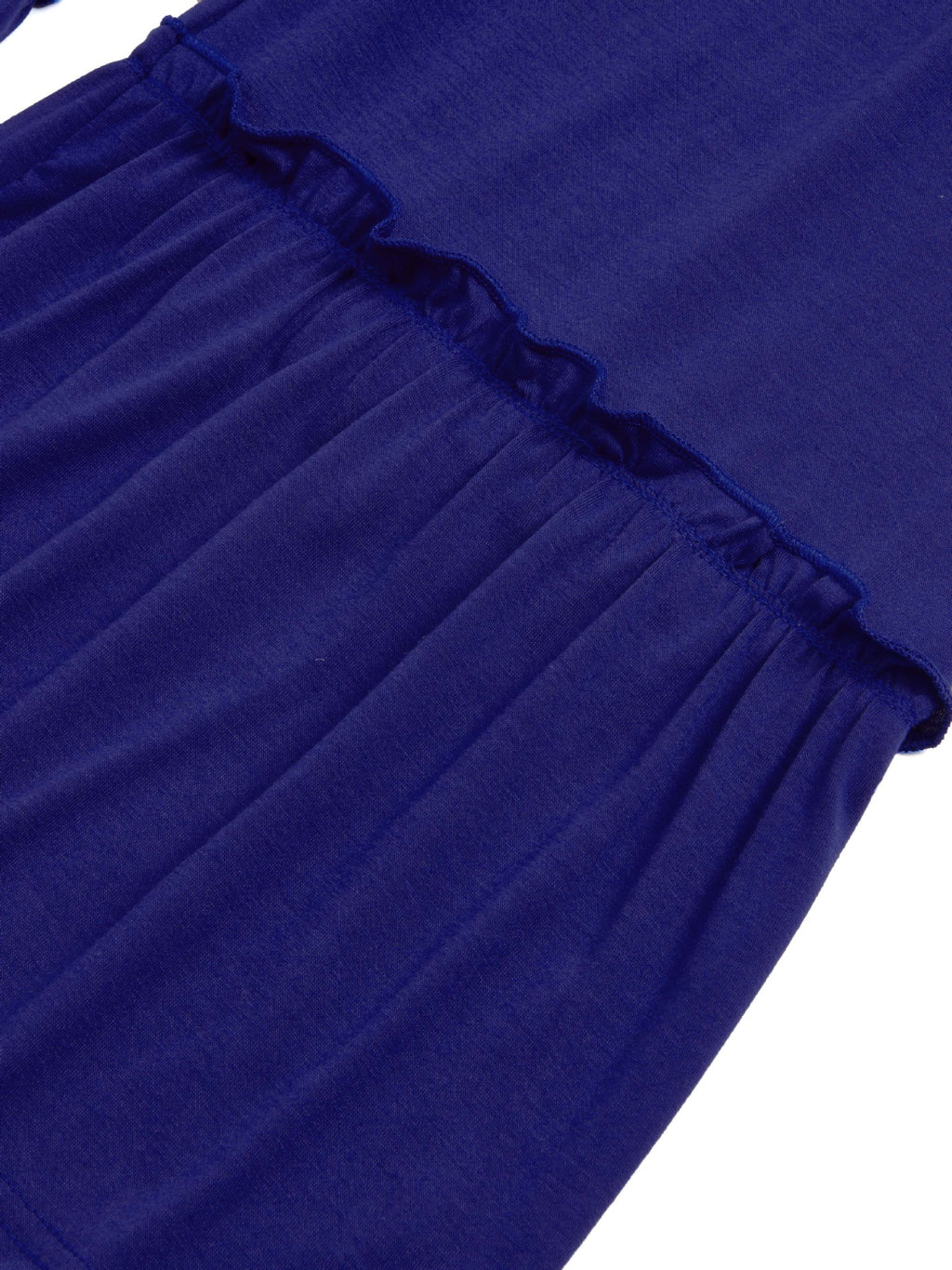 Tiered Ruffle Wide Leg Boho Palazzo Pants - Blue - 3