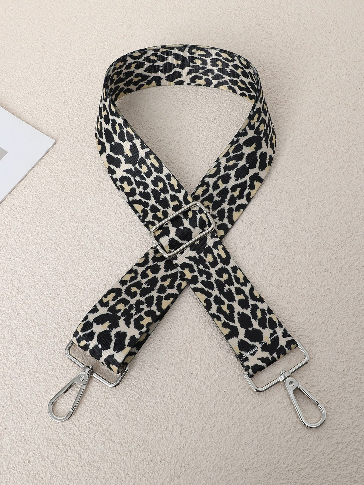 Leopard Print Adjustable Crossbody Bag Strap - Beige_S
