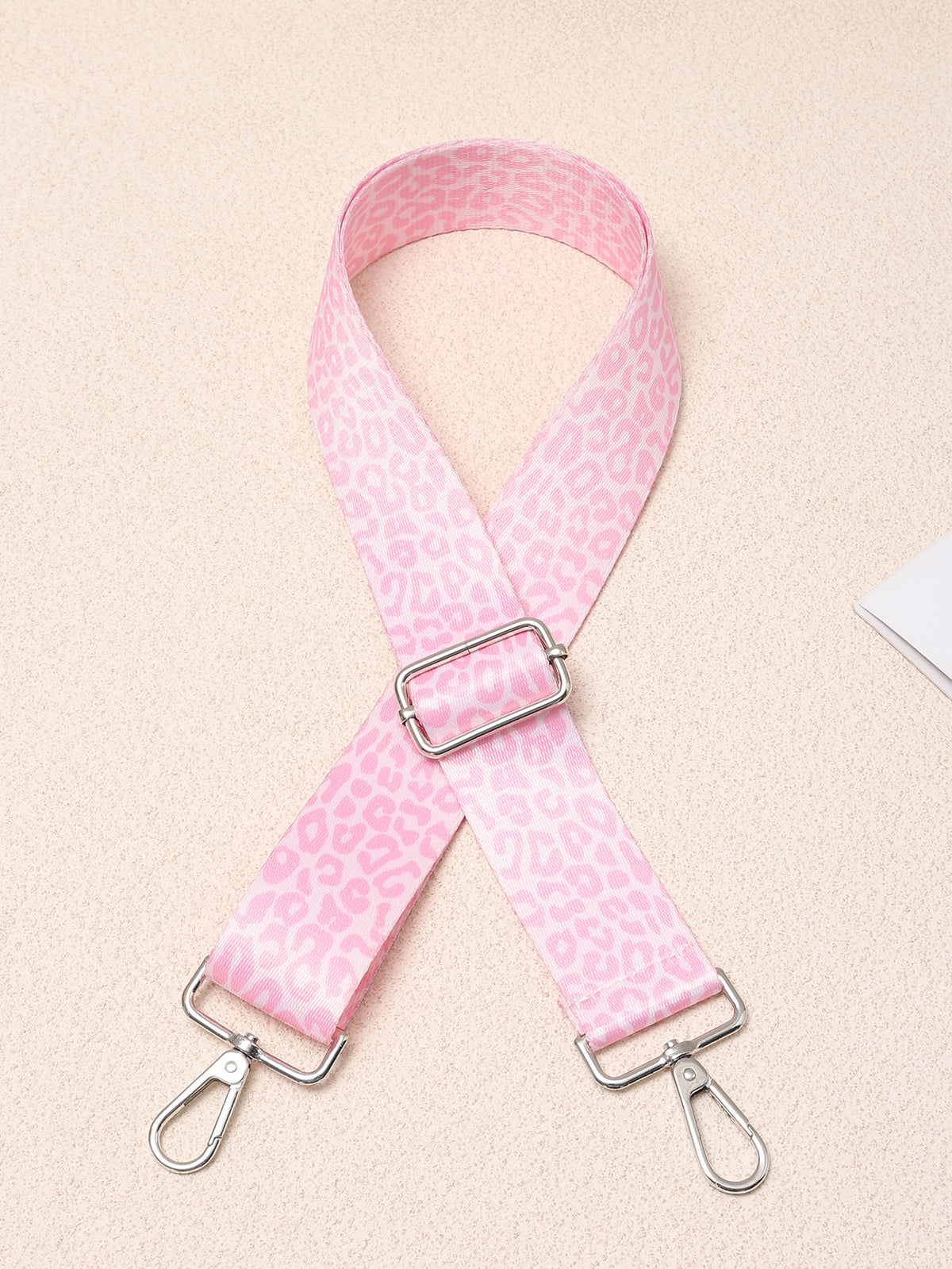 Leopard Print Adjustable Crossbody Bag Strap - Pink_S