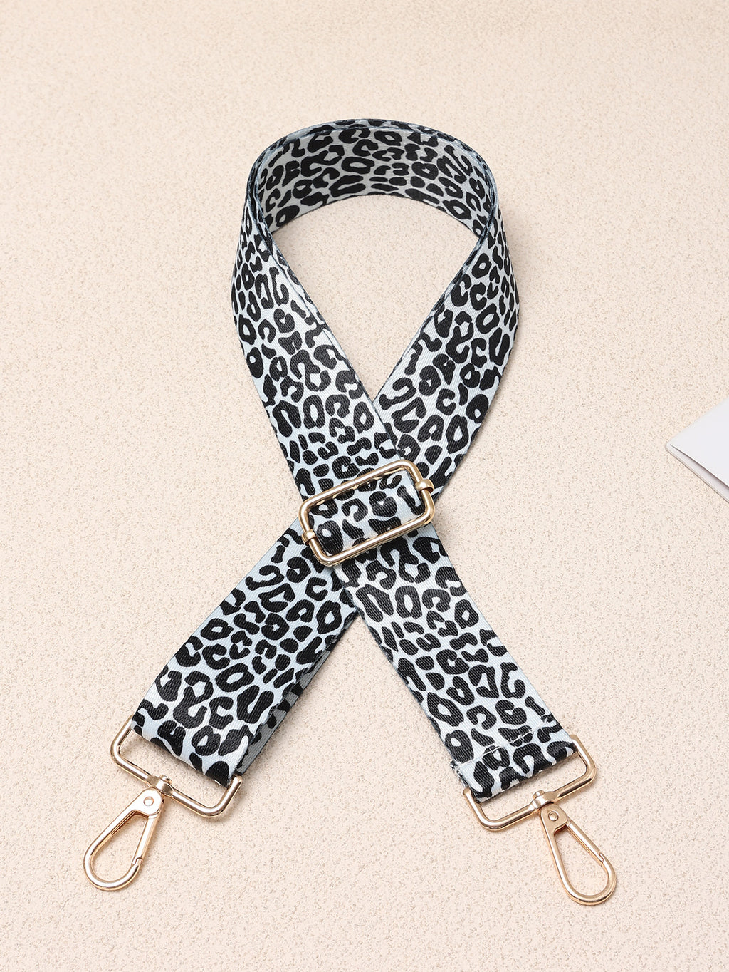 Leopard Print Adjustable Crossbody Bag Strap - White_G - 1