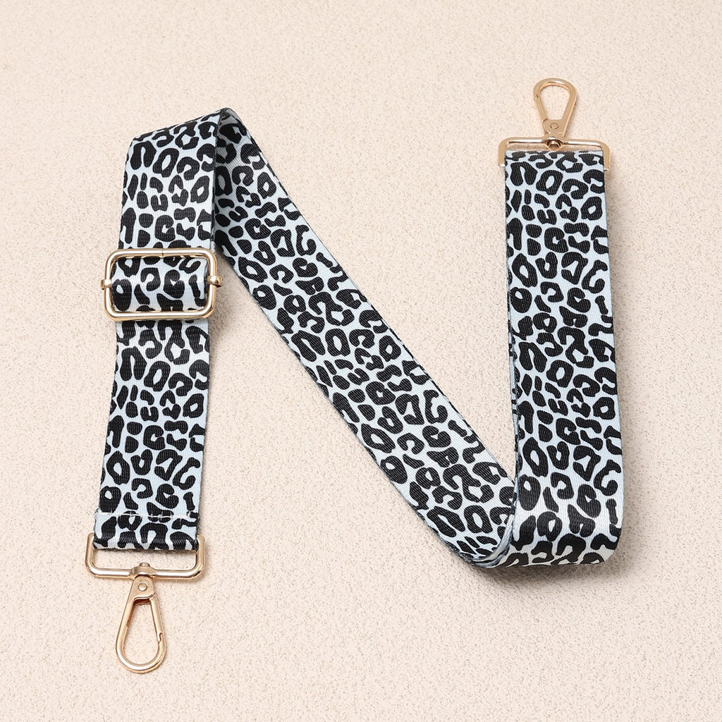 Leopard Print Adjustable Crossbody Bag Strap - White_G - 2