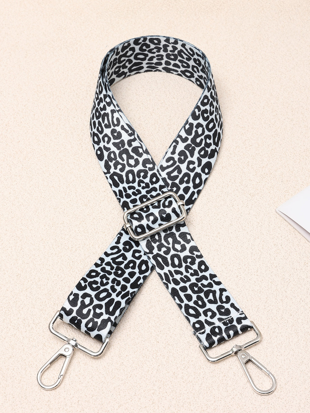 Leopard Print Adjustable Crossbody Bag Strap - White_S