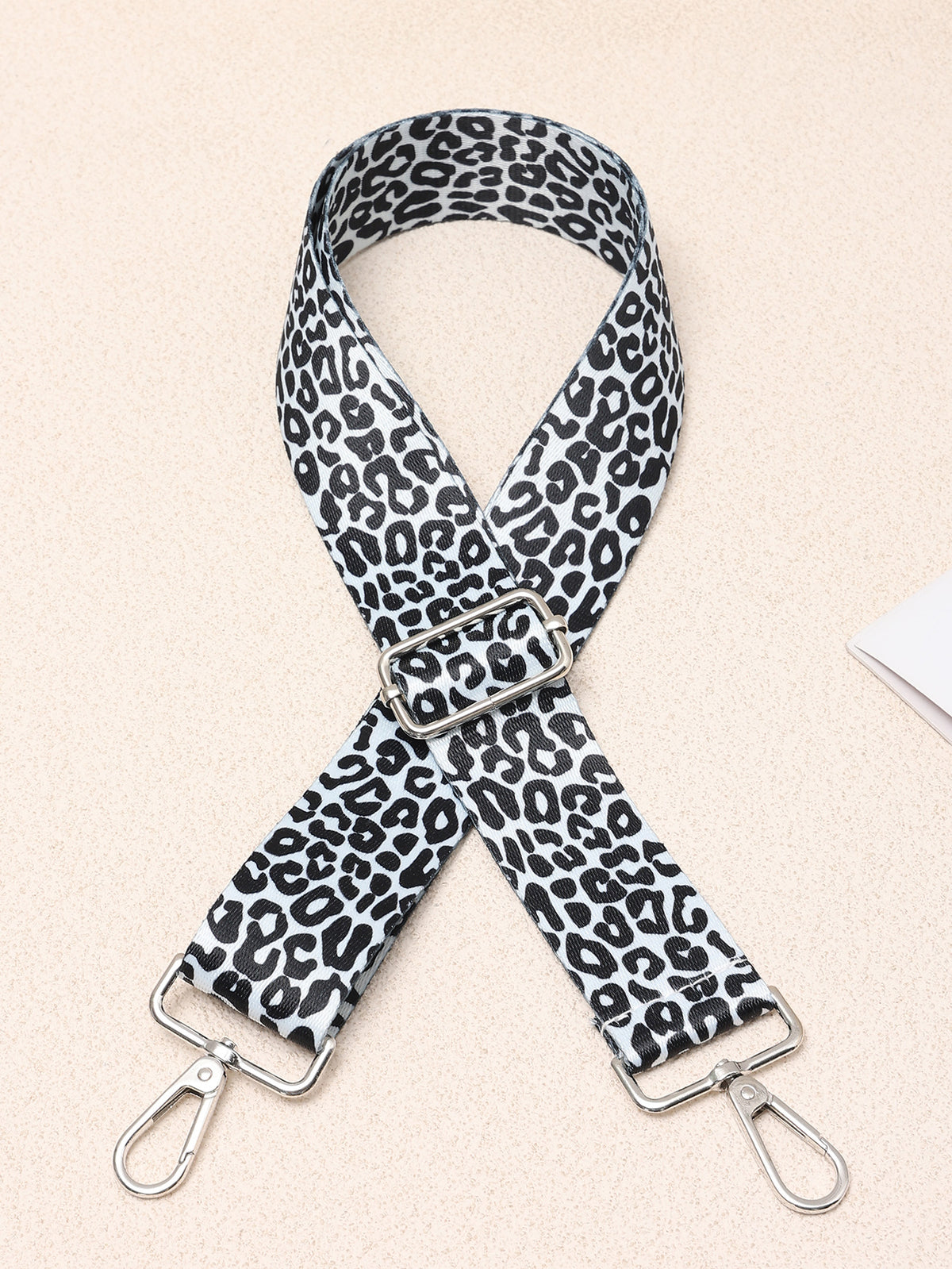 Leopard Print Adjustable Crossbody Bag Strap - White_S