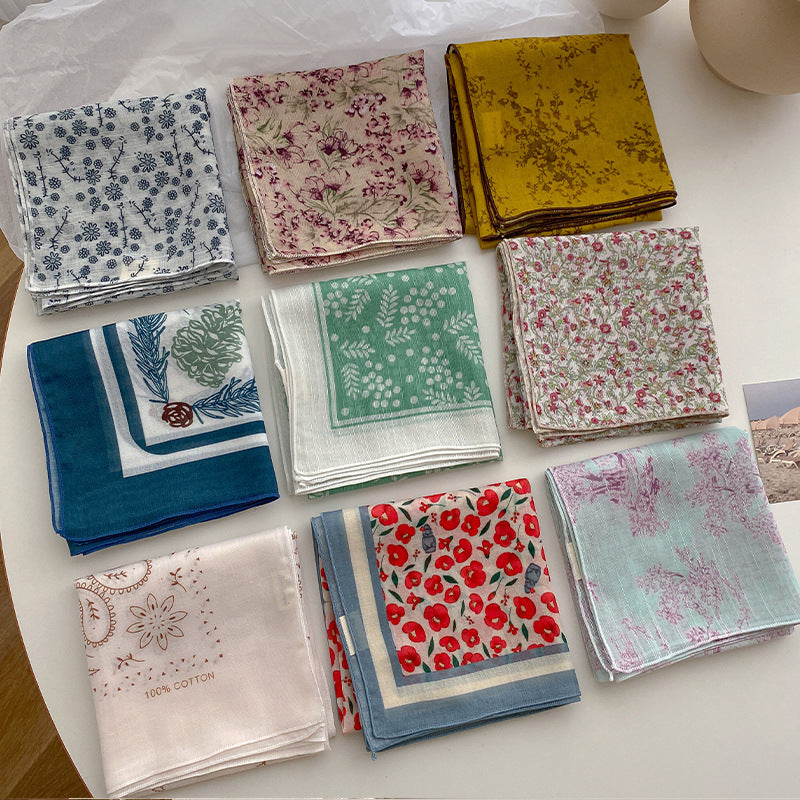 Vintage Floral Neck Bandana Scarf for Women - view 1