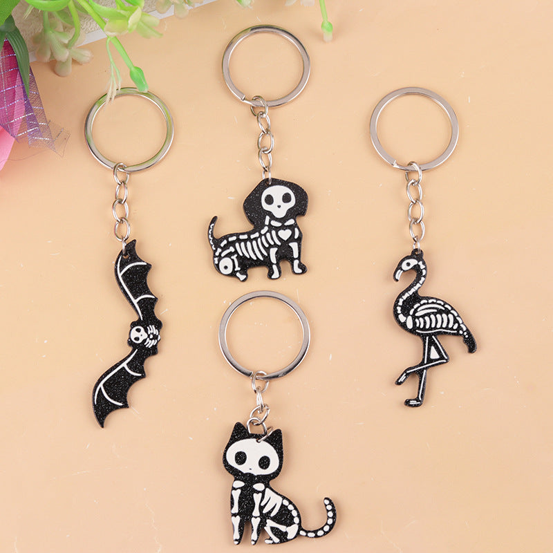 Skeleton Animal X-Ray Keychain