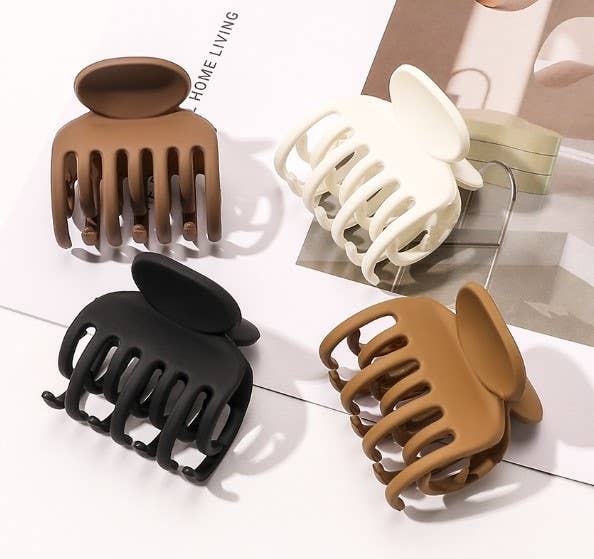 Matte Rectangular Jaw Hair Claw Clip