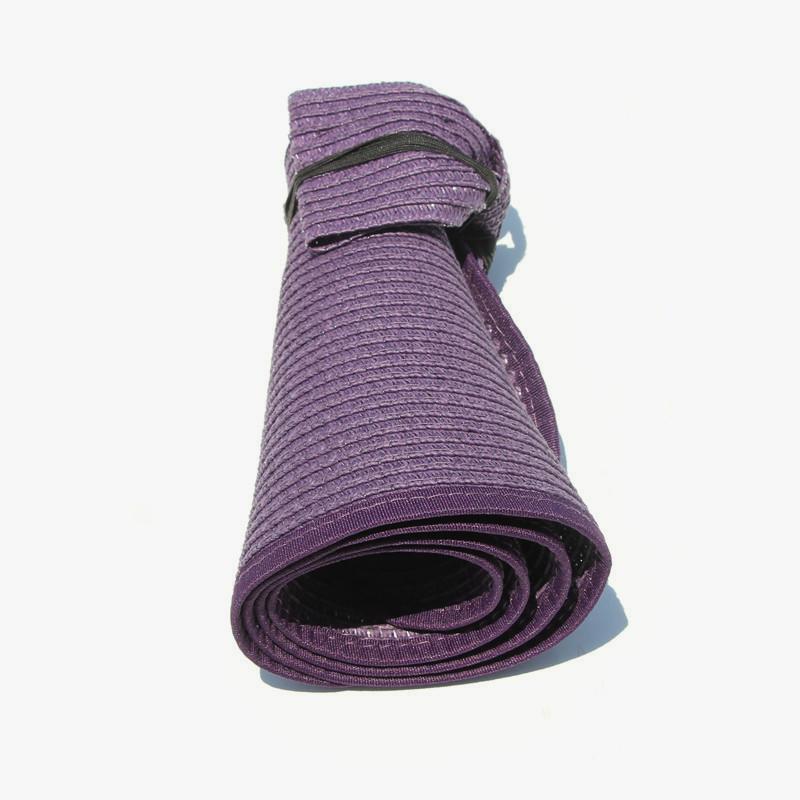 Packable Straw Sun Visor With Bow Detail - Purple