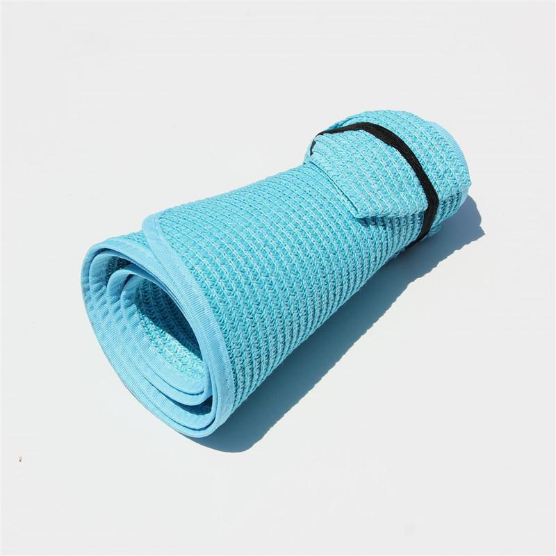 Packable Straw Sun Visor With Bow Detail - SkyBlue