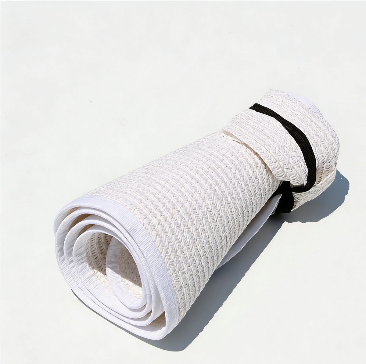 Packable Straw Sun Visor With Bow Detail - White